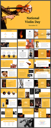 Creative National Violin Day PowerPoint Presentation