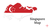 Slide pack with various Singapore map views including pie charts, bar graphs, in red, blue, and gold on a white background.