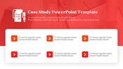 Red Color Case Study PowerPoint Template and Google Slides