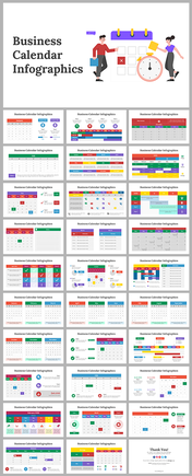 Customize Business Calendar Infographics PPT For Your Needs