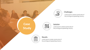 Attractive Case Study PPT Template Presentation slide