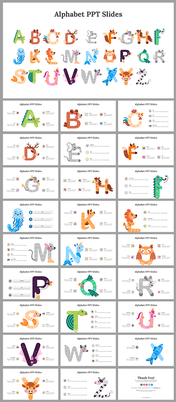 Easy To Editable Alphabet PPT And Google Slides Themes