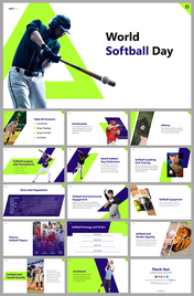 World Softball Day PowerPoint and Google Slides Themes