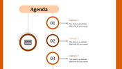 Stunning Agenda Slide Template PPT With Three Node