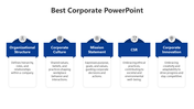 Best Corporate PowerPoint And Google Slides With Five Nodes