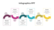 Arrow Infographics PPT And Google Slides With Six Nodes