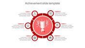 Incredible Achievement Slide Template In Red Color Slide