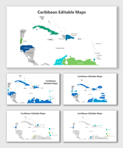 Editable Caribbean Maps PPT And Google Slides Templates