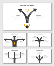 Editable Fork In The Road PPT And Google Slides Themes