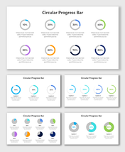 Editable Circular Progress Bar PPT And Google Slides