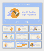 Usable Month Zodiac Sign Aquarius PPT And Google Slides