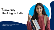 University Ranking for 2024 In India PPT And Google Slides