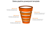 Best Pipeline Slide Template With Orange Color Slide