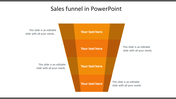 Amazing Sales Funnel Template PowerPoint In Orange Color