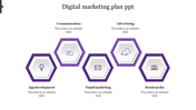 Creative Digital Marketing Plan PPT In Purple Color