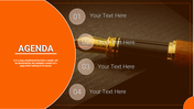 Editable Agenda PowerPoint Template with Four Nodes