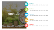 PowerPoint Agenda Slide Template for Structured Plans