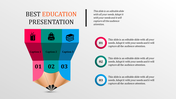 Pencil Shaped Education PPT template and Google Slides