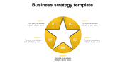 Creative Business Strategy Template In Yellow Color Slide