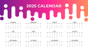 Easy To Customize 2025 Calendar PowerPoint And Google Slides