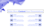 Amazing Content Slide Template Presentation Designs