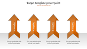 Amazing Arrow Shape Target Template PowerPoint Design