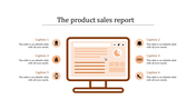 Innovative Sales Report Template With six Noded Model