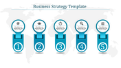 Explore Business Strategy Template With Five Nodes