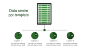 Get Modern Green Data Center PPT Template Slide Design