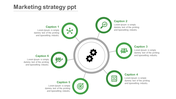 Attractive Marketing Strategy PPT With Six Nodes Slide