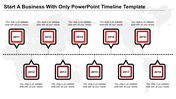 Get Timeline PowerPoint Template with Multiple Noded