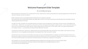 Creative Welcome PowerPoint Template-Text Model