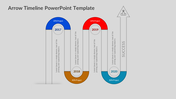 Well Arrow Timeline PowerPoint Template For Your Requirement