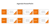 Effective Orange Color Agenda PowerPoint and Google Slides