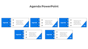 Navigate Blue Color Agenda PowerPoint And Google Slides