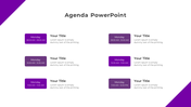 Agenda PowerPoint And Google Slides With Purple Color