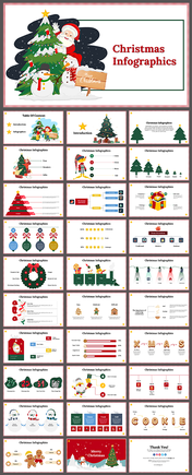 Easy To Editable Christmas Infographics PowerPoint Template