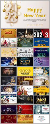 Happy New Year Background PPT and Google Slides Templates