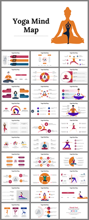 Predesigned Yoga Mind Maps PowerPoint Presentation