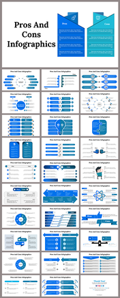 Easy To Editable Pros And Cons Infographics PowerPoint 