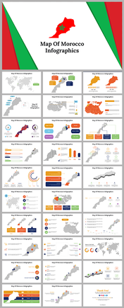 Easy To Use Map Of Morocco Infographics PPT And Google Slides