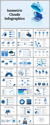 Use This Isometric Clouds Infographics PowerPoint Template