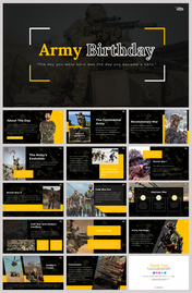 Army Birthday PowerPoint And Google Slides Templates