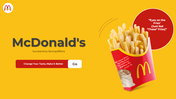 McDonald's success story slides showcasing various sections, including introduction, franchise model, and global impact.