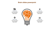 Brain Slides PowerPoint Template Presentation-Bulb Model