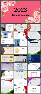 Innovative 2023 Planning Calendar PowerPoint Template