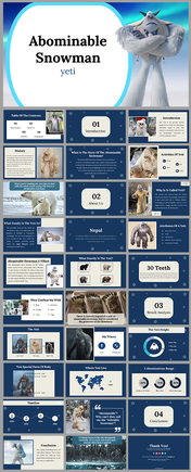 Abominable Snowman PowerPoint and Google Slides Templates