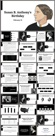 Susan B. Anthonys Birthday PPT and Google Slides Themes