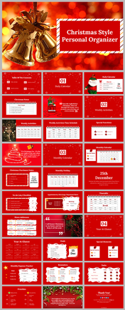 Creative Christmas Style Personal Organizer Templates