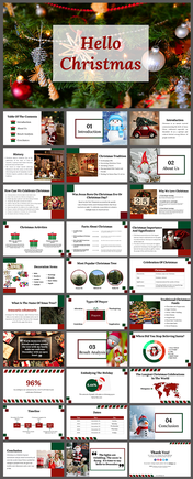 Hello Christmas PowerPoint Presentation and Google Slides